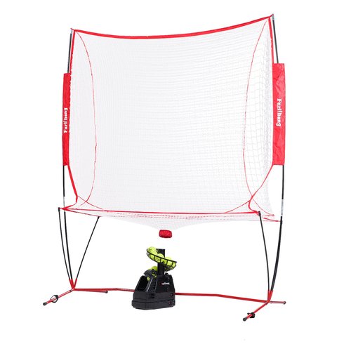 Furlihong 680NT 2 in 1 Tennis Ball & Baseball Training Machine and Net Combo, Ball Recycling System, Includes 680BH and NT01
