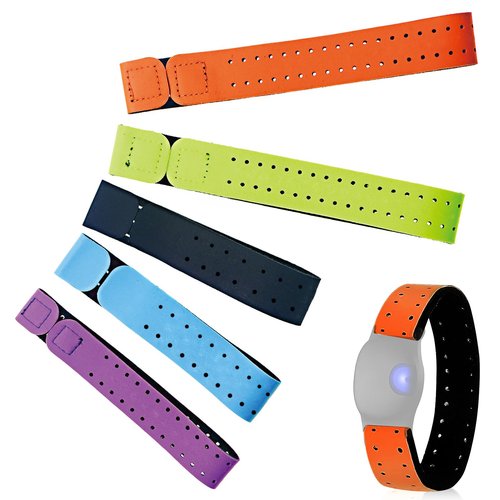 5pcs Replacement Heart Rate Monitor Bands, 0.8x13.8in 5 Colors Soft Heart Rate Strap Adjustable Armband Strap Heart Rate Monitor Band for OTF Beat Heart Rate Sensor,and for Theory Fitness