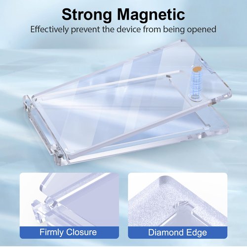 SAMYUCHO 15ct Magnetic Card Holder, 55pt One Card Touch Holders for Trading Cards, U-V Protection Card Display Case Protectors Sleeves Hard Plastic Cover for Sports Game