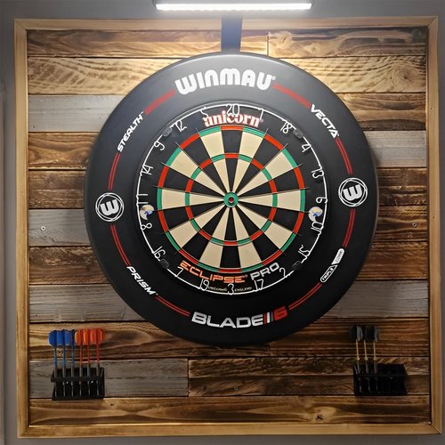 Bantlou 2 Pcs Wall Mounted Dart Holder, Dart Racks to Display 6 and 9 Darts, Unique Gift for Dart Players