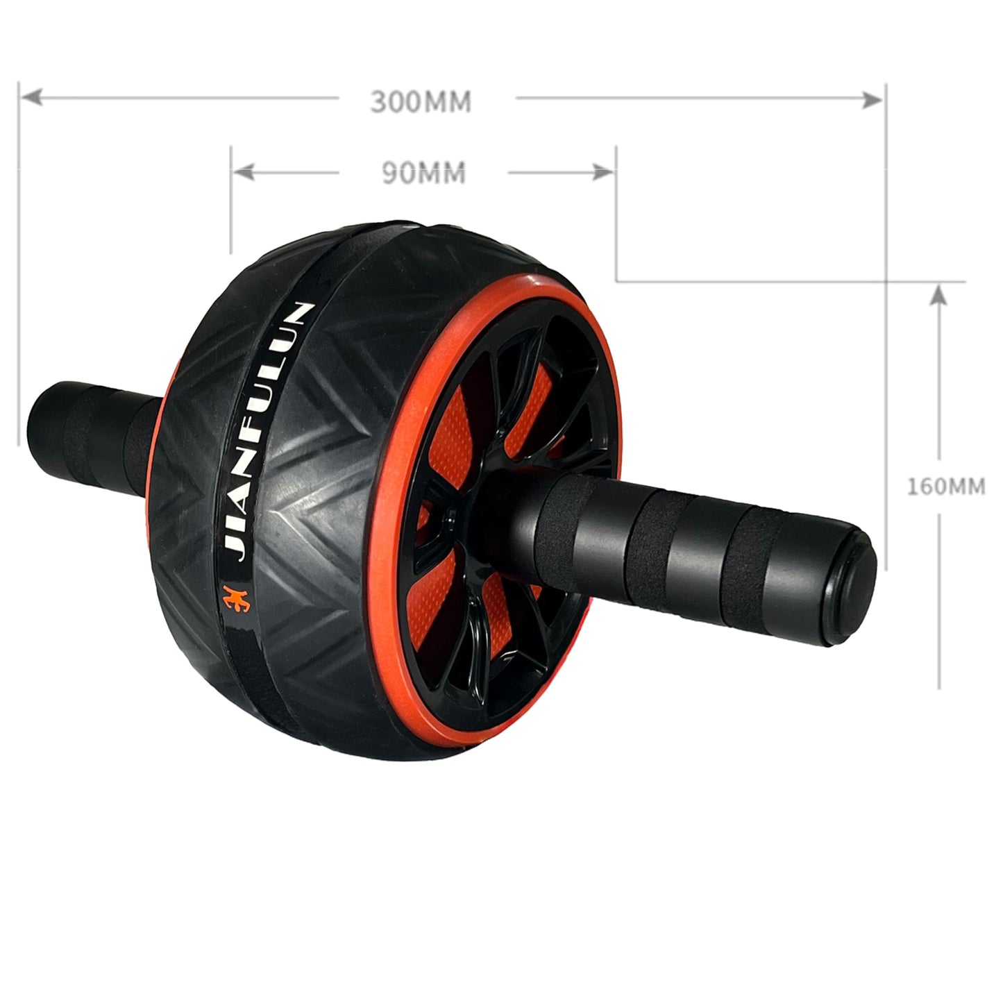 Ab Roller Wheel for Core & Abdominal Strength Workout - Portable Home Gym Exercise Equipment with Non-Slip Handles & Knee Pad for Men & Women