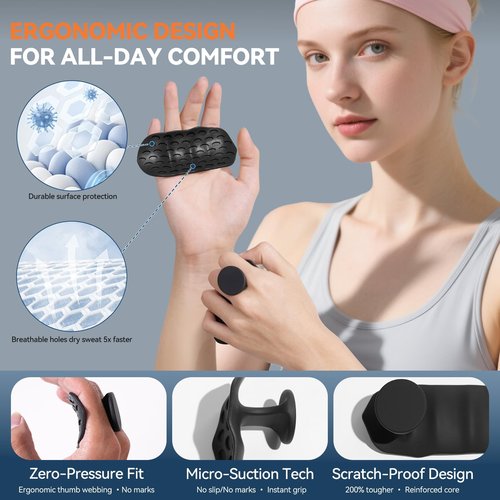 TNSNK Gryp Weight Grip 2 Pack, Rubber Workout Grips (300% Enhanced Friction) Weight Lifting Gloves with Gym Pouch for Men & Women Pull-Ups Deadlifts | Secure Hold & Comfort-Focused
