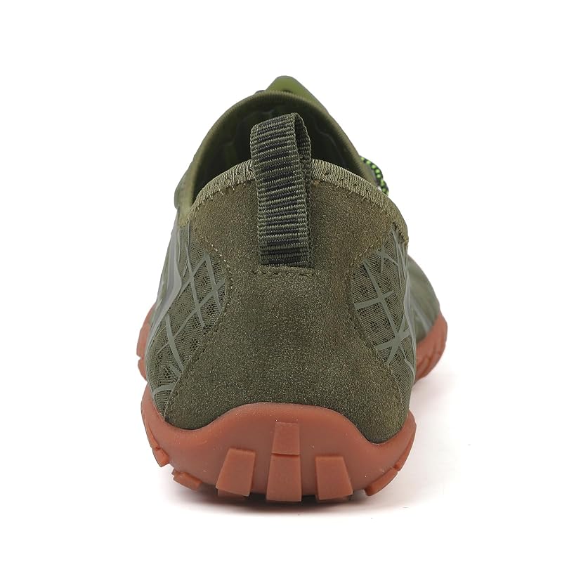 Water Shoes for Men and Women - Quick-Dry Barefoot Hiking & Swim Footwear, Green/12 Women & 10 Men
