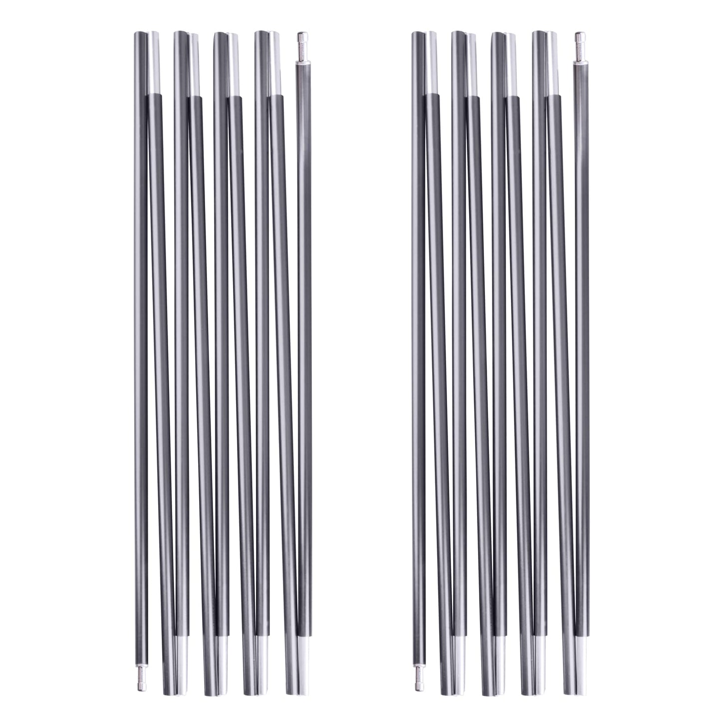 TRIWONDER Tent Poles Replacement Aluminum Camping Rod Accessories Pre-Assembled Tent Pole Repair Kit, 2 Pcs (12.1ft (370cm))