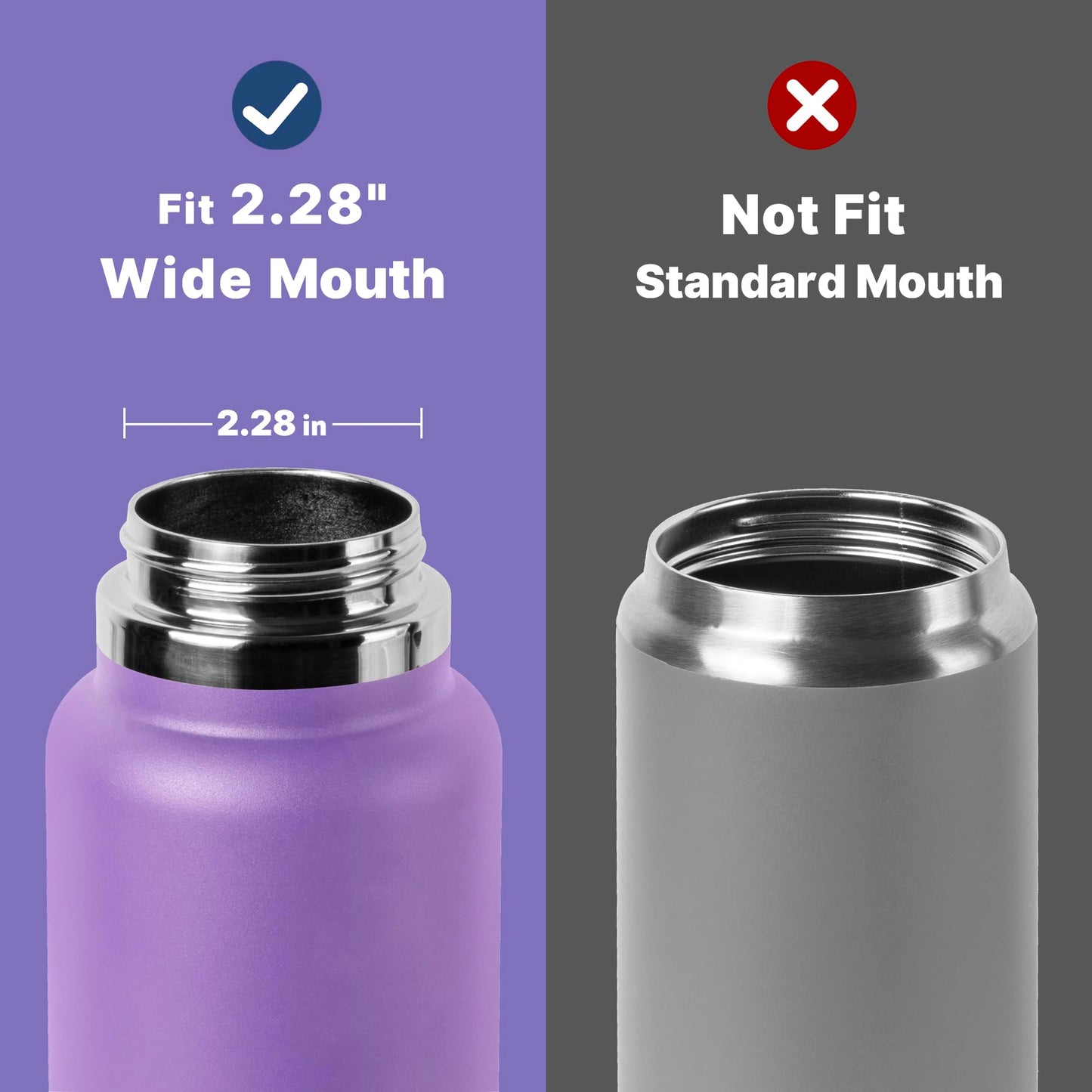 Diumepo Lid with Straw for Hydro Flask, Replacement Straws Cap Lid for Hydroflask 12-64 oz Wide Mouth Water Bottles, Dust Cover Lid Compatible with Wide Mouth Water Bottles(Blue)