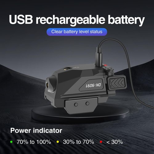 DARKFANG Low Profile Green Laser Sight for Picatinny Rail Mount with Momentary/Strobe Functions