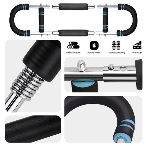 Twister Arm Trainer Adjustable 40-100LB Arm Exerciser, Detachable Chest Shoulder Forearm Strengthener, Portable Upper Body Power Twister Workout Bar for Home Gym Fitness Strength