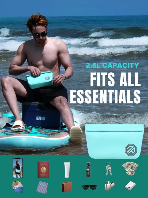 niphean IPX7 Waterproof Dry Bag with Magnetic One-Hand Closure, Durable Waterproof Bag for Kayaking, Paddle Board, Beach, Swimming, Multi-Wear Fanny Pack Style, Dry Bags for Men & Women Outdoor Use