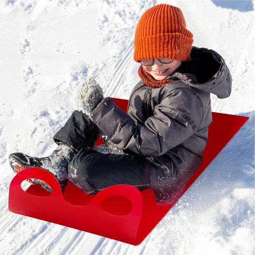 Roll Up Sled - Snow Sledge Toboggans Sled | Kids Snow Sled | Snow Sledge Toboggans Sleigh Sled | Snow Ice Play Winter Toys with Handles for Kids | Flexible High-Speed Roll Up Carpet Sledge