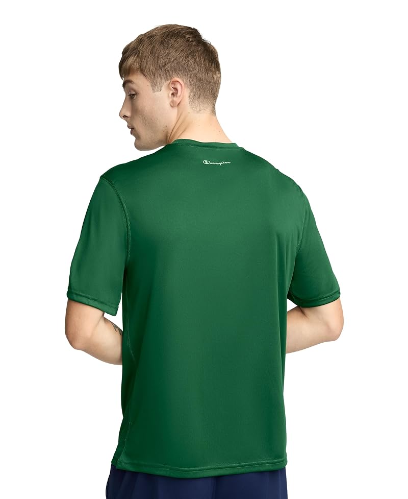 Champion men's sport tee moisture-wicking anti-odor athletic t-shirt dark green large
