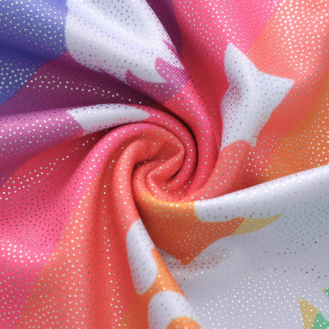 HOZIY Unicorn Leotards for Girls Gymnastics Size 7-8 Years Old Rainbow Stripe Biketard Tumbling Outfits for Kids