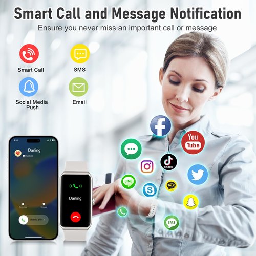 Fitness Tracker with 24/7 Heart Rate,Blood Pressure Sleep Tracking,104 Sports Modes Calories Smart Watch,IP68 Waterproof Step Counter Activity Trackers Pedometer for Android&iPhone Women Men (Beige)