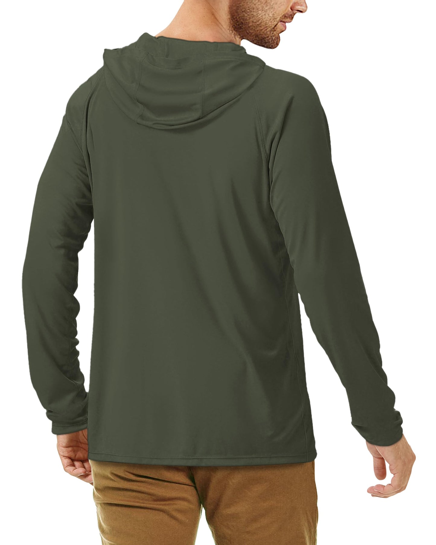 Roadbox Men's Sun Protection Long Sleeve Hoodie UPF 50+ Outdoor UV Fishing Shirts for Workout, Running, Fishing, Hiking (XX-Large)