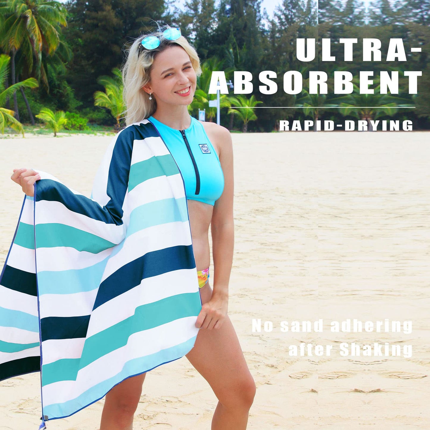 Exclusivo Mezcla 6 Pack Microfiber Quick Dry Large Beach Pool Towels