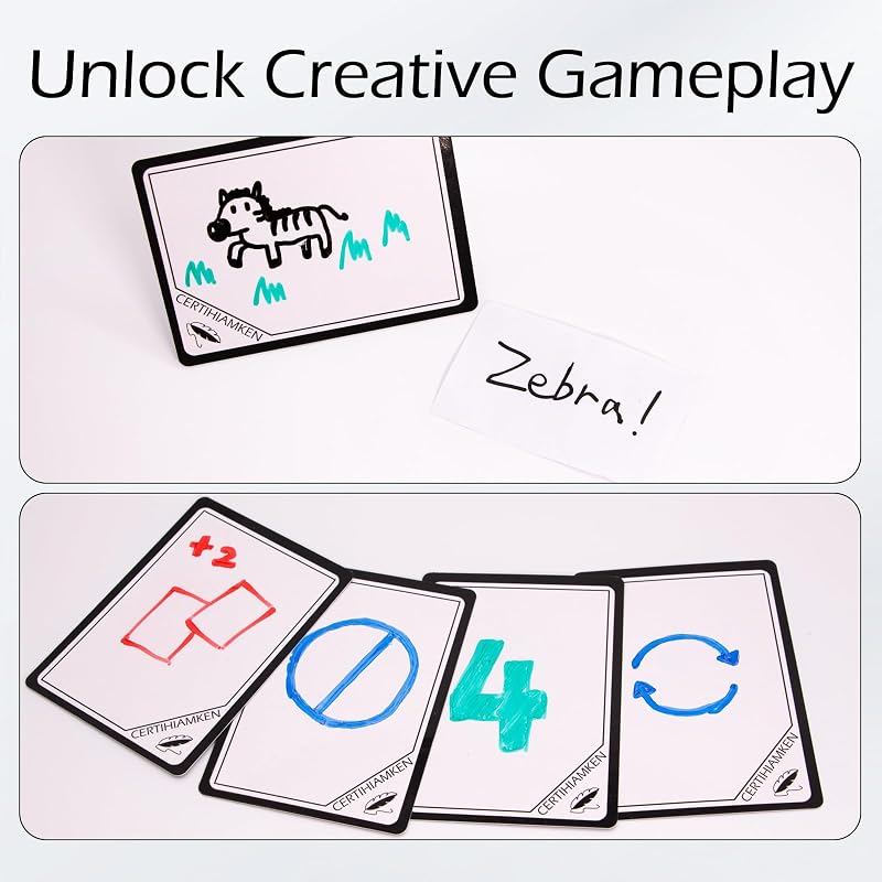 Black Variation: 50 Pcs MTG Tokens with 4 Marker Pens, Double-Sided Dry Erase + 50 Card Sleeves