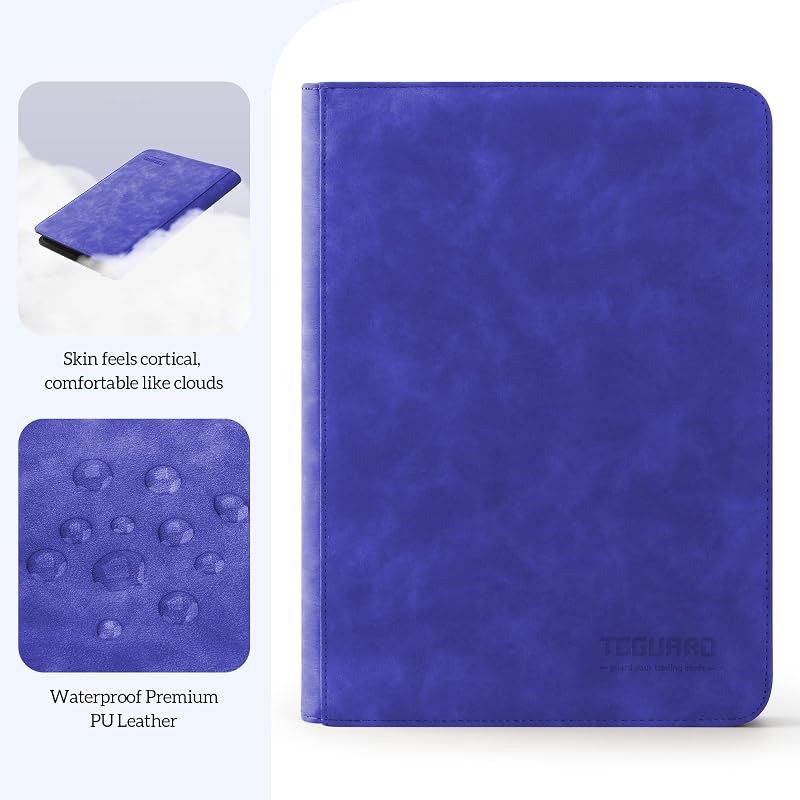 TCGUARD 9-Pocket Card Binder - 540 Card Capacity Blue 9-Side Loading Zipper Album (Variation: Blue 9)