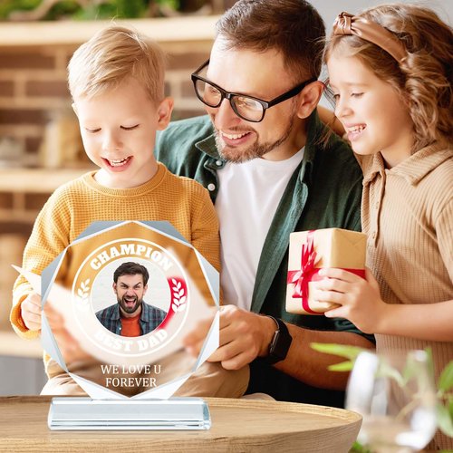 LOFART Personalized Crystal Trophy Award Custom Glass Trophy Plaques Personalized Engraved for Award for Employees Coworker Gift Retirement Gift Sports Trophies Leaving Gifts for Employee