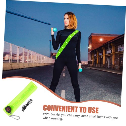 Totority Running Reflective Gear Luminous Cross-Shoulder Straps for Safe Evening Runs