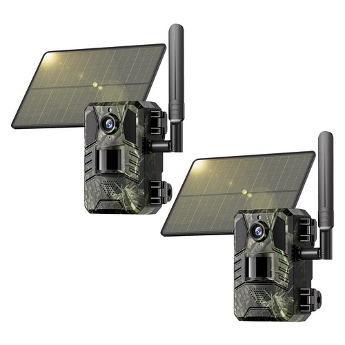 SEHMUA Cellular Trail Camera 2 Pack, Trail Camera 4G LTE Live Streaming with Built-in SIM Card 0.2s Trigger Speed Game Cameras with Night Vision Motion Activated Waterproof Trail Cam