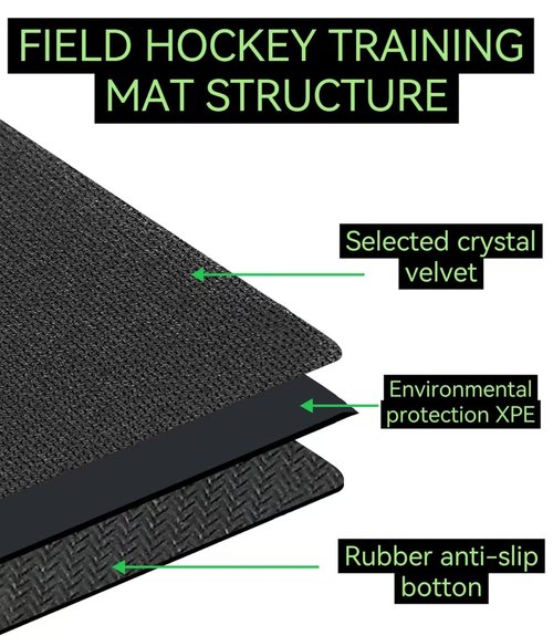 Premium Field Hockey Training mat, Improve Skills, Perfect Ball Control and Drag Ball Hockey Training Equipment for Indoor and Outdoor Practice, The Best Gift for Hockey Training Enthusiasts - 63 x 39 in