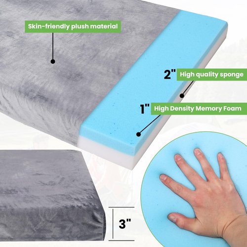 Memory Foam Camping Mattress pad,3 Inch Thick Floor Sleeping Mat Pad with Waterproof and Non-Slip Bottom, Portable Roll Up Mattress for Sleepover Guest,Tent SUV Cot Mattress Car Camping Foldable