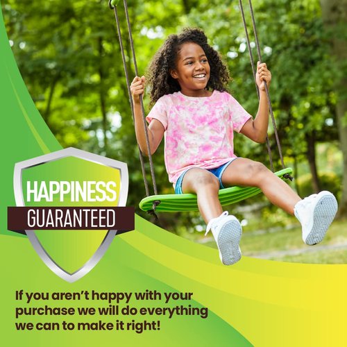 Swurfer Kick Stand Up Tree Swing Swingset Outdoor for Kids with Adjustable Handles, Weatherproof, Easy Installation, 200 lbs, Ages 6+, Green