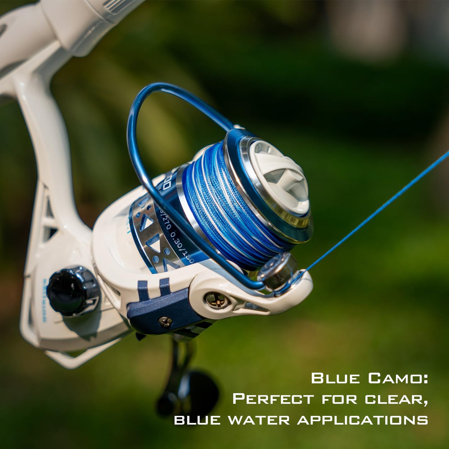 KastKing Superpower Silky8 Braided Fishing Line, Blue Camo, 8 Strands, 50 LB, 300 Yds