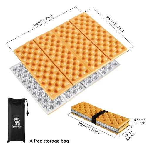 QUNATURE Stadium Seat Pad Folding Mat Camping Foam Pad Lightweight Portable Hiking Seat Pad Z Seat Cushion for Backpacking