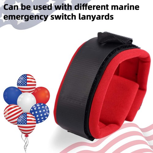 Boat Kill Switch Wrist Strap, Adjustable TPU Material Boat Safety Lanyard Kill Switch Wrist Strap Universal Jet Ski Floating Wristband Jetski Accessories (Lanyard not Include)