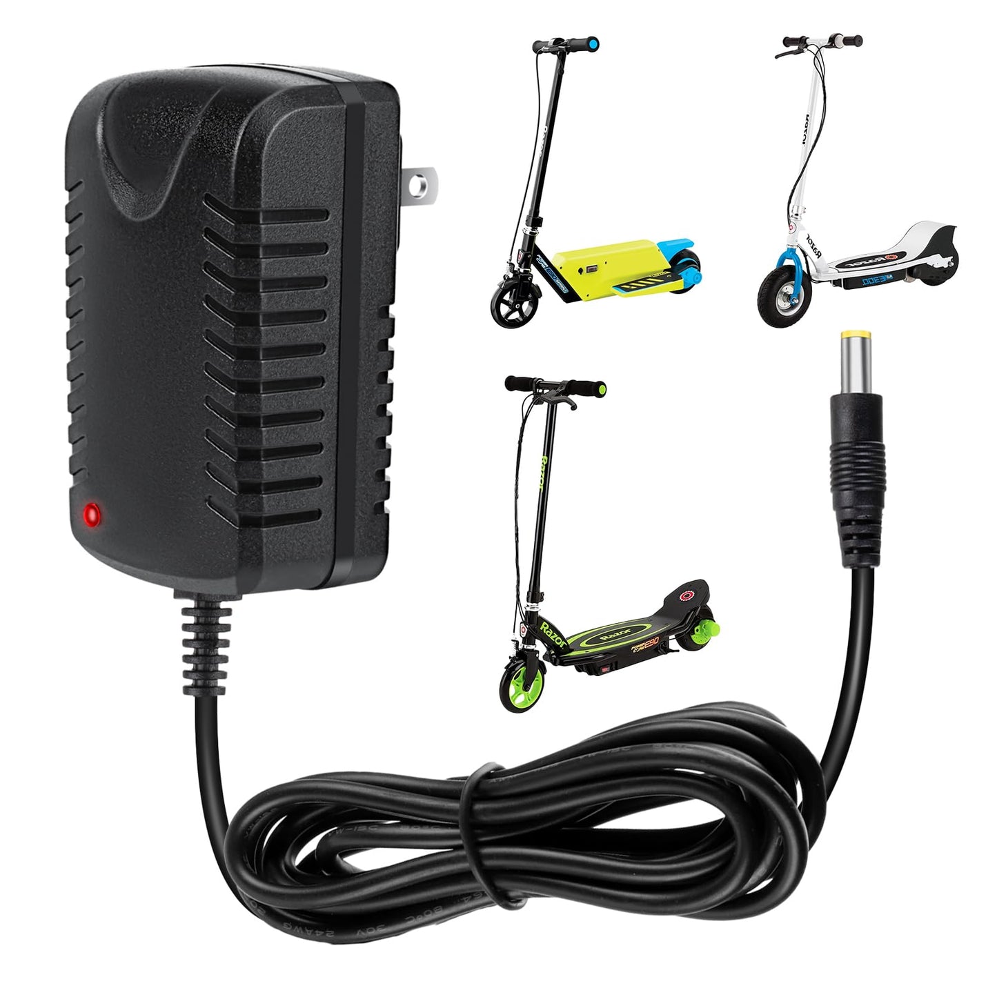 12V Kids Ride On Charger for Razor Power Core E90 E95 Electric Scooter Black Label Powercore E90 E95 MX125 Dirt Rocket 12V Kids Ride on Car Toys Car Charger