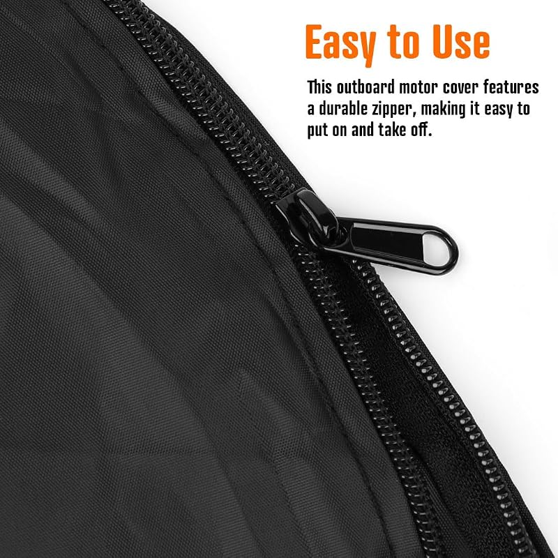 iCOVER Outboard Motor Cover 6-15HP Waterproof Heavy-Duty Oxford with Zipper