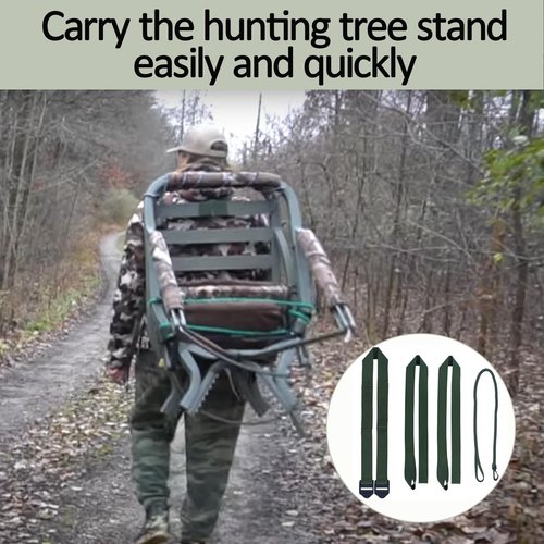 JIAXLTD Summit Treestand Shoulder Tether Straps Hunting Climbing Stand Made of Polyester Adjustable Backpack Straps Tree Stand Accessories Compatible with Most Tree Stand Climber Seat Platform Slats