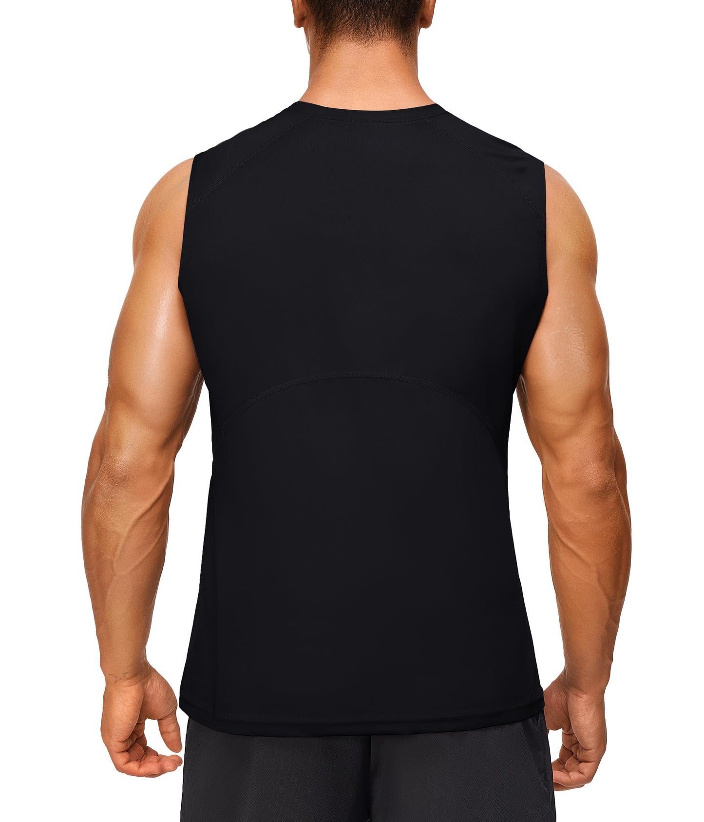 Junlan Sauna Shirt for Men - Waist Trainer Sweat Vest Gym Top for Gym Workout(Black,5X-Large)