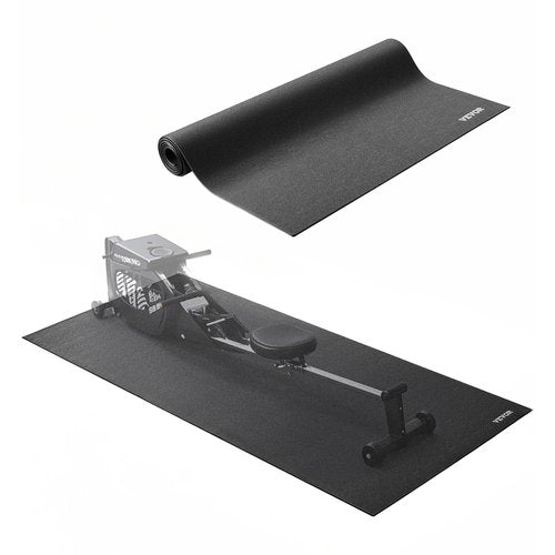 VEVOR Treadmill Mat for Carpet Floor, 1/4" Thick, 30" x 72" Exercise Equipment Mat for Treadmills, Stationary & Recumbent Bikes, High Density PVC Floor Protector, Waterproof and Non-Slip for Home Gym