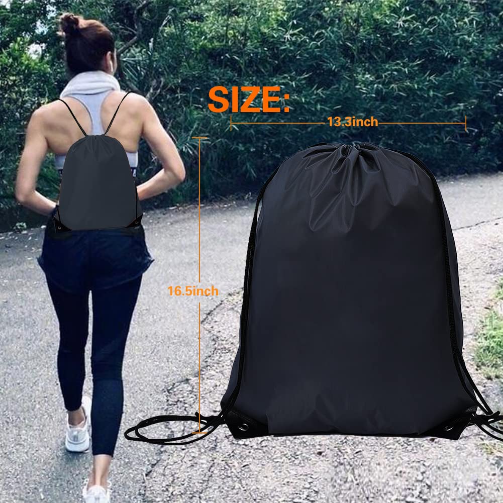 50 Pcs Drawstring Bags Bulk, Polyester Draw String Bags, Gym Sports Cinch Bag Drawstring Backpack for Women Men, 10 Colors