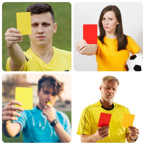 Tyqour 10Pcs Soccer Referee Card Kit Wear-Resistant Referee Card Sets Warning Red and Yellow Cards for Sports Games Soccer Volleyball Rugby Baseball All Levels of Play and Training
