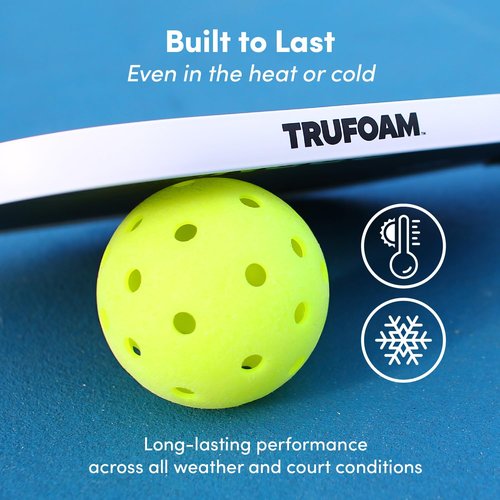 CRBN C40 Pickleball Balls 6 Pack - Outdoor Pickleball Balls - Built for Durability & Precision - Roto-Molded 1-Piece Design