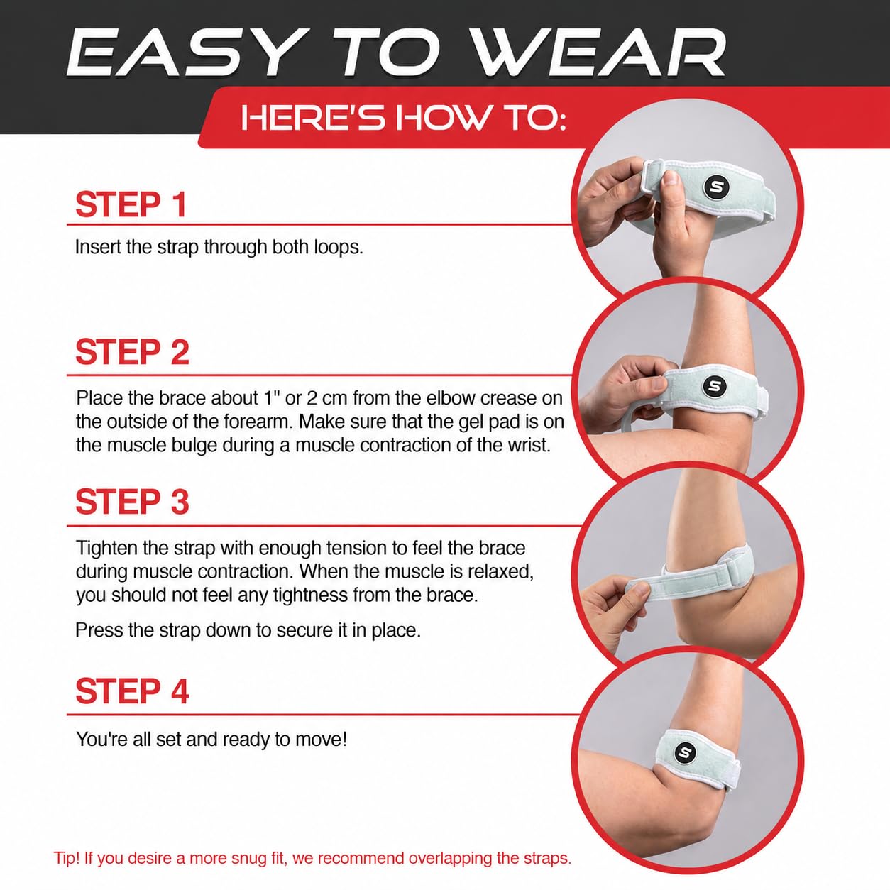 Sleeve Stars Tennis Elbow Brace for Men & Women, Elbow Brace for Tendonitis, Tennis Elbow Strap, Golfers Elbow Brace, Elbow Support Wrap for Tennis Elbow Relief, Fits 9"-23" (Pair/Mint Green)