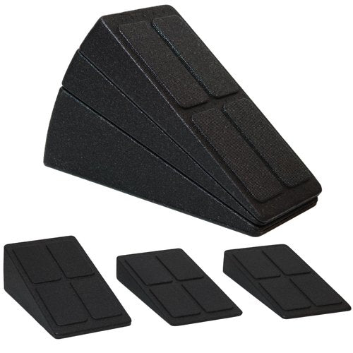 NexFit Adjustable Squat Wedge Block - Set of 3 Portable Slant Board for Squats, Calf Stretch, Weightlifting & Physical Therapy | Supports 520 lbs, Multi-Angle 8.5°, 17°, 34° for Gym & Home Workout