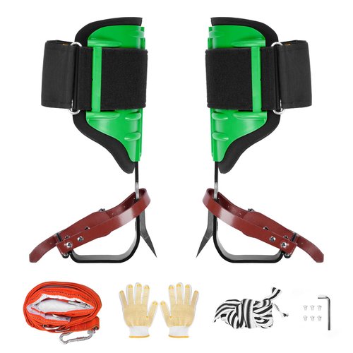 Tcatec Tree Climbing Spikes & Gaffs with Soft Padding | Height Adjustable Arborist Equipment for Fruit Picking, Logging, Hunting | Heavy Duty Carbon Steel Construction