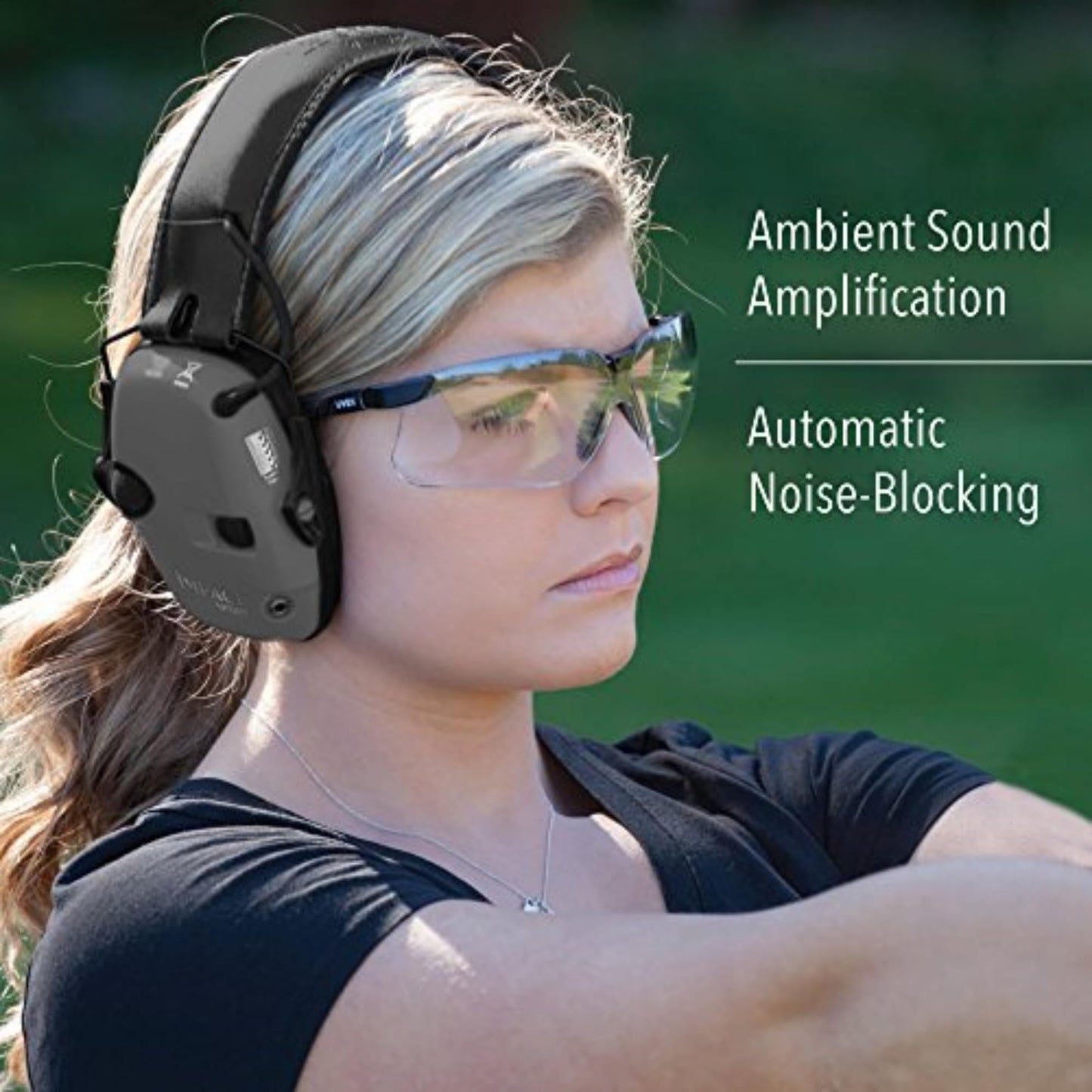 Howard Leight Impact Sport Electronic Earmuff, Med/Large, Black (R-02524)