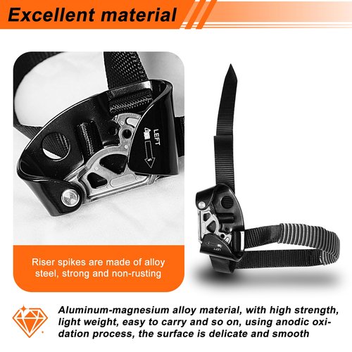 Foot Ascender Riser, The Foot Ascender for Mountaineering, Rock Climbing, Tree Climbing, Indoor and Outdoor Rock Climbing, Sturdy and Durable, Left Foot Ascender