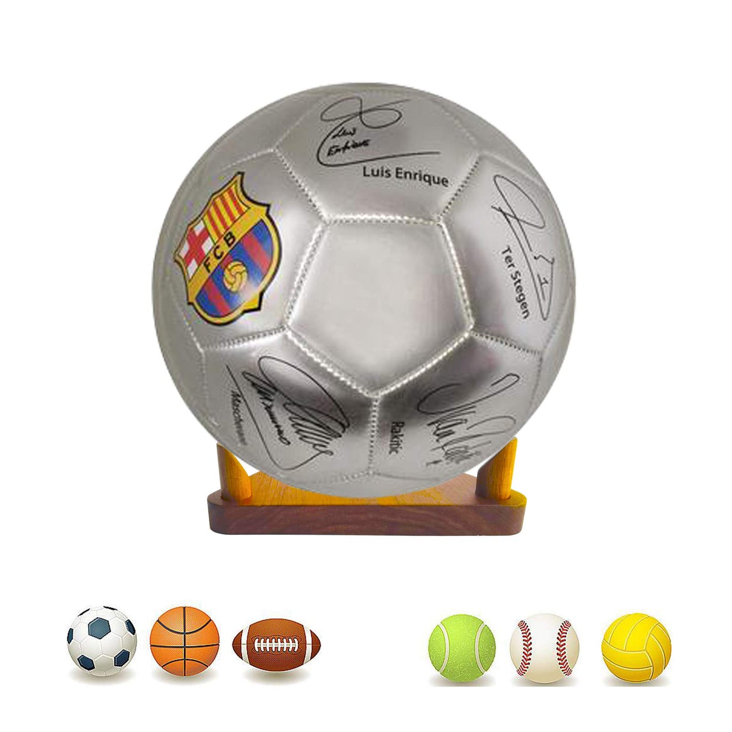 LuxRound Ball Stand Holder Display Stand for Basketball Football Soccer Holder Rack Autographed Ball Memorabilia Display Case Solid Walnut Wood Made Ball Display Stand (4pcs)