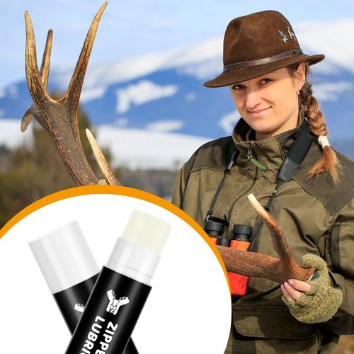 Shupakul 2 Pcs Hunting Zipper Wax Sticks-Portable Snap and Zipper Lubricant-Wax Snap and Zipper Lube for Hunting Clothes Ice Fishing Tents Blinds