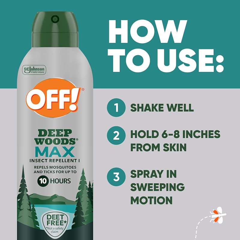 OFF! Deep Woods Max Insect Repellent 20% Picaridin, DEET-Free, 10 Hour Protection, 7.5 oz (Pack of 2) Variation of THIS listing