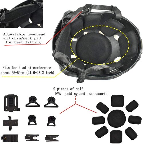 Fast Airsoft HelmetAirsoft Tactical Paintball Half Face Protection Mask and Goggles Set, for Paintball CS Game Set