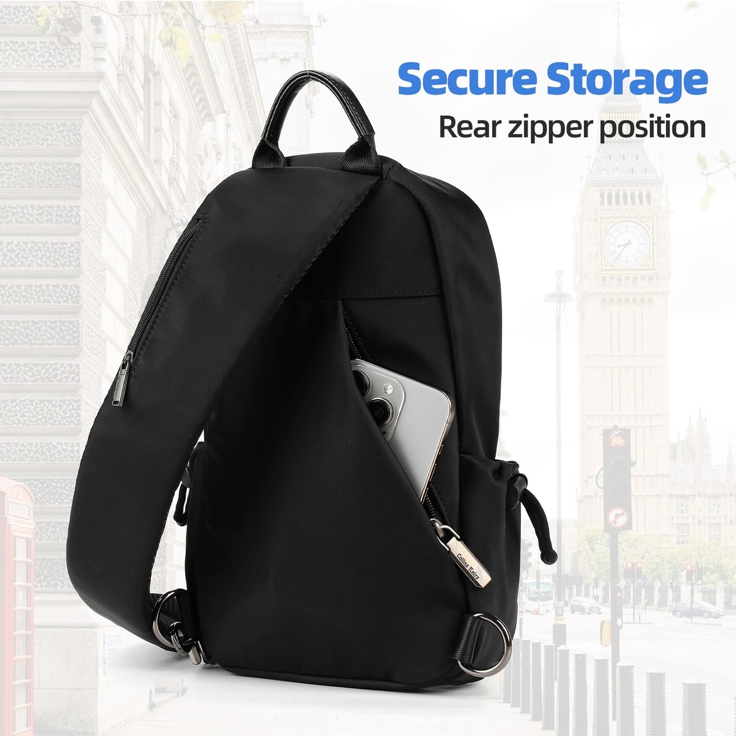 Colins Keirs Small Crossbody Sling Bag for Men and Women, Lightweight Fashion Backpack Handbags, Durable Shoulder Bags, Versatile Travel & Everyday Carry Bag