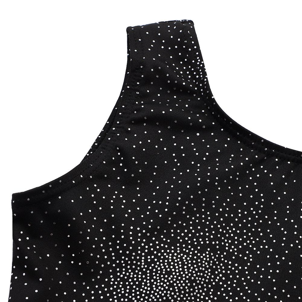 HOZIY Gymnastics Leotards for Girls 3t 4t With Shorts Hot Pink Polka Dots Black Unitards