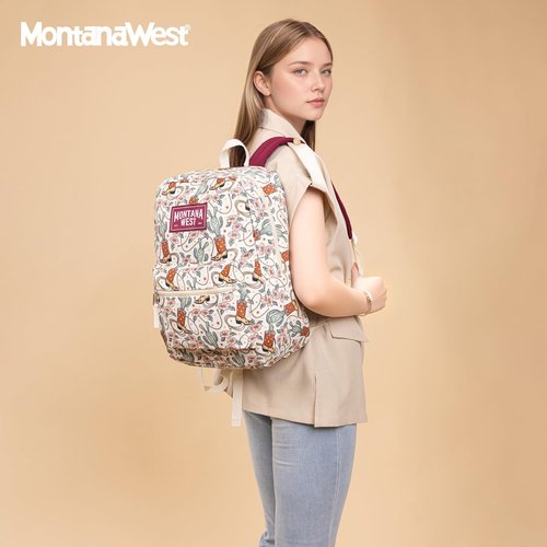 Montana West 2 Pcs Everyday Backpacks for Women Men Lightweight College Bookbag Casual Daypack Backpack for Commute & Travel