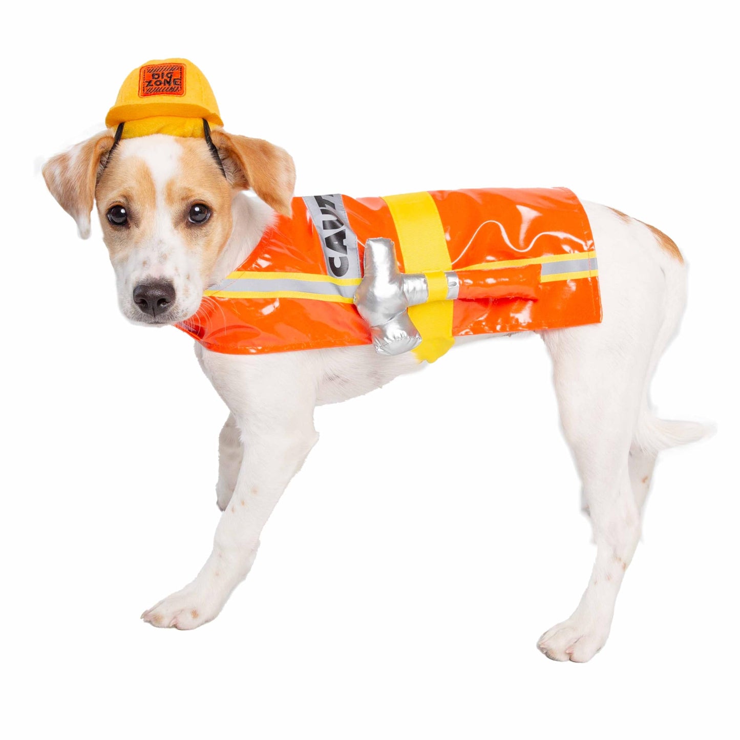 Pet Krewe Construction Worker Dog Costume – Extra Large Halloween Costume for Pets, Includes Hat